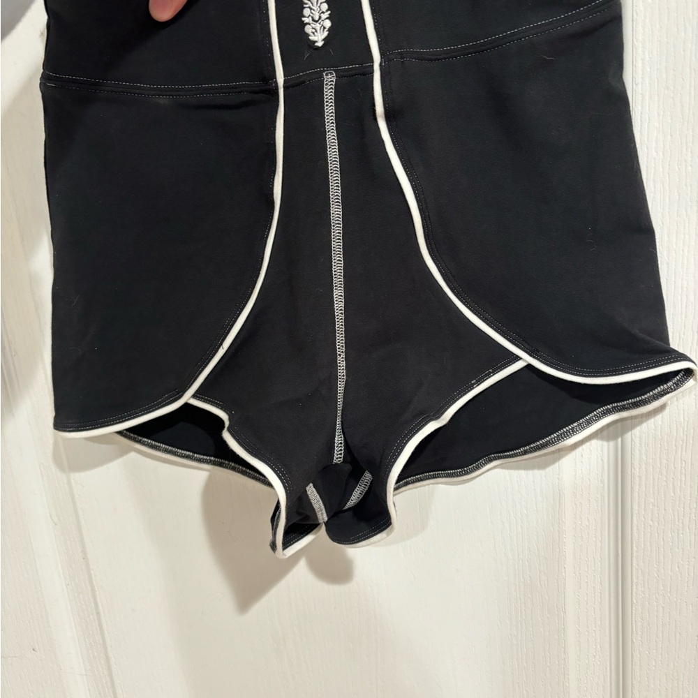 FP Movement by Free People Black Athletic Shorts with White Accents